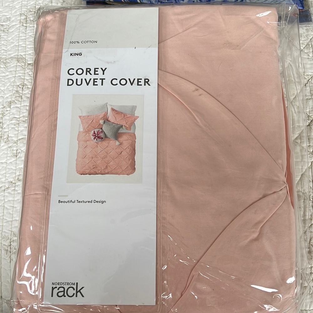 New Nordstrom rack Corey Duvet cover king size 100% cotton